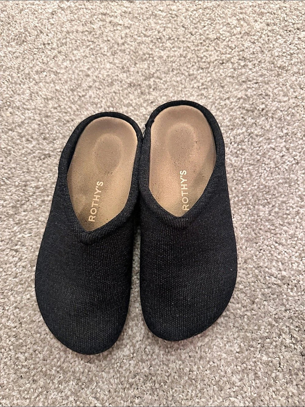 Rothy's Women's Black Knit Slip-On Slippers
